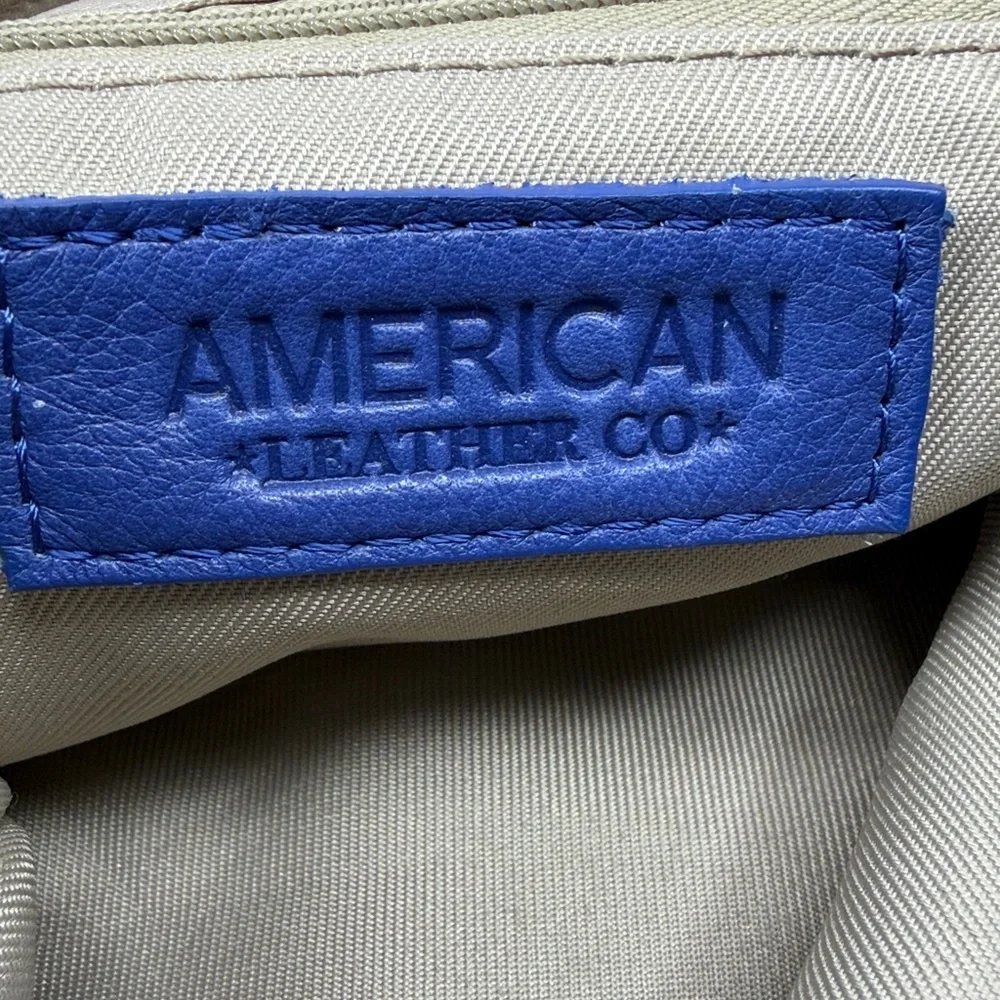 American Leather Co. Thayer Perfect Hobo‎ Bag Cerulean Blue